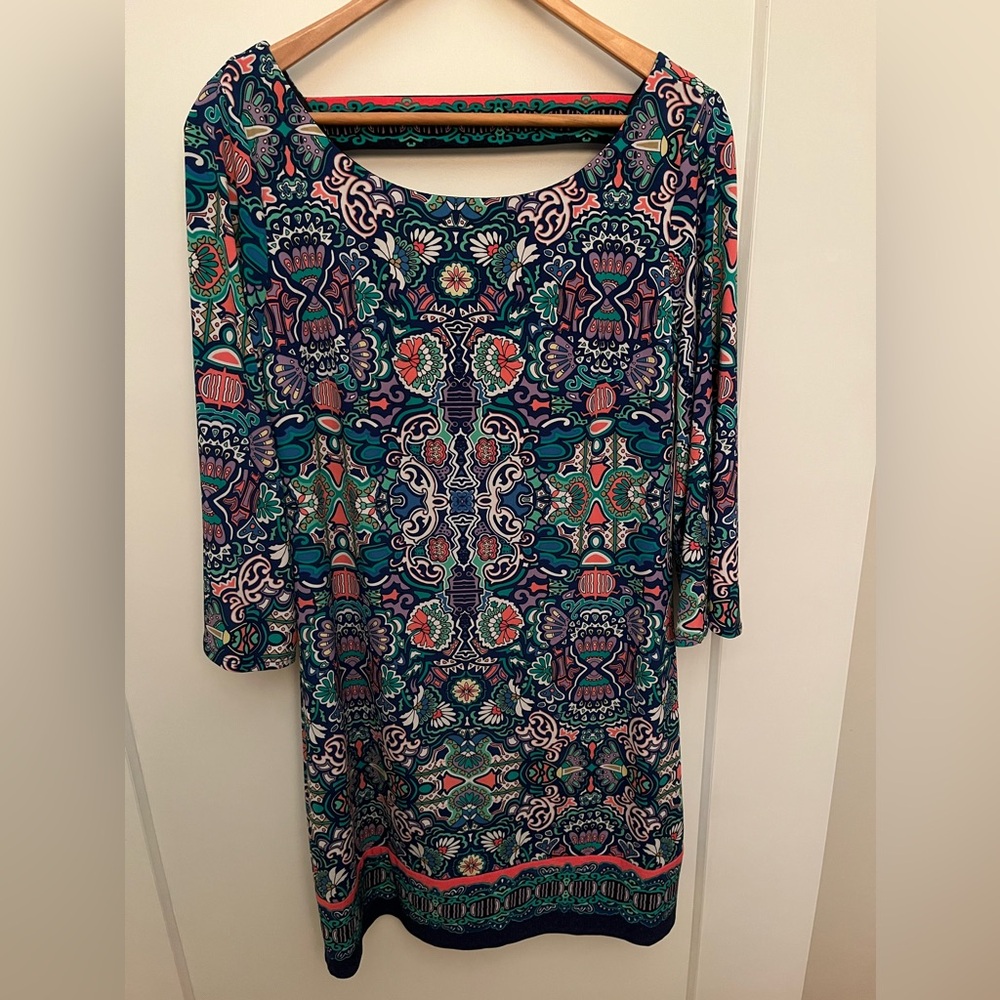 Laundry by Shelli Segal mini dress in bright colorful pattern. NWT